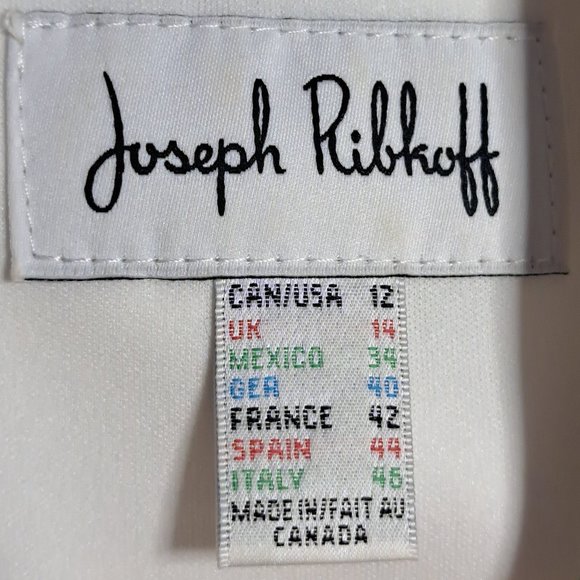 NWT JOSEPH RIBKOFF womens DRESS SIZE 12 FAUX-WRAP / SHEATH waist ribbon CANADA ! - Picture 11 of 15